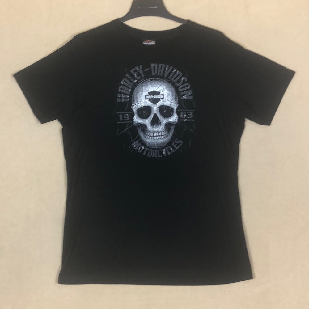 Harley Davidson Motorcycles Sugar Skull Sacramento California Shirt Mens size L